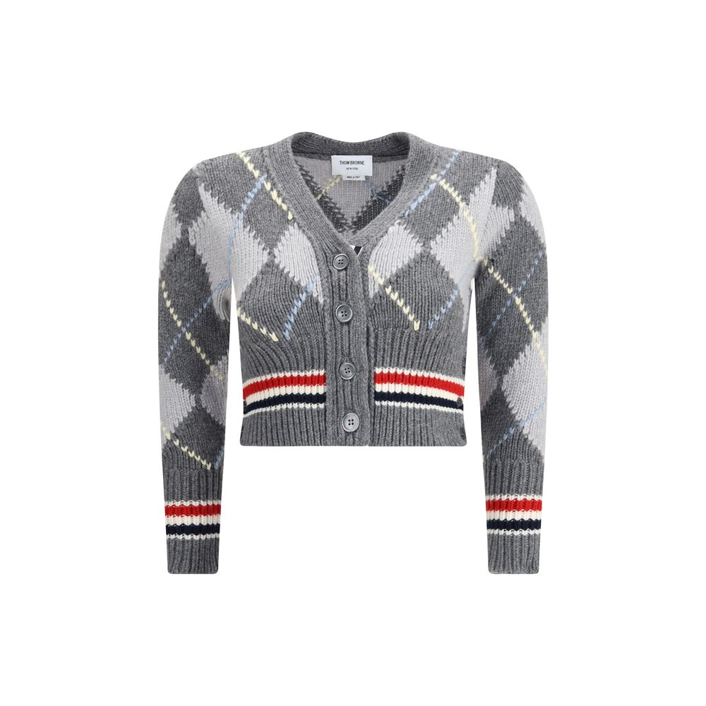Thom Browne Argyle V-Neck Cardigan